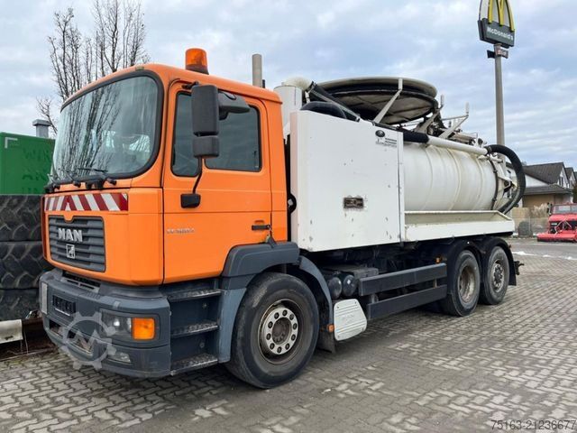 Saugwagen MAN F2000 26.360 6x2 Saug + Spülwagen Wiedemann + Re