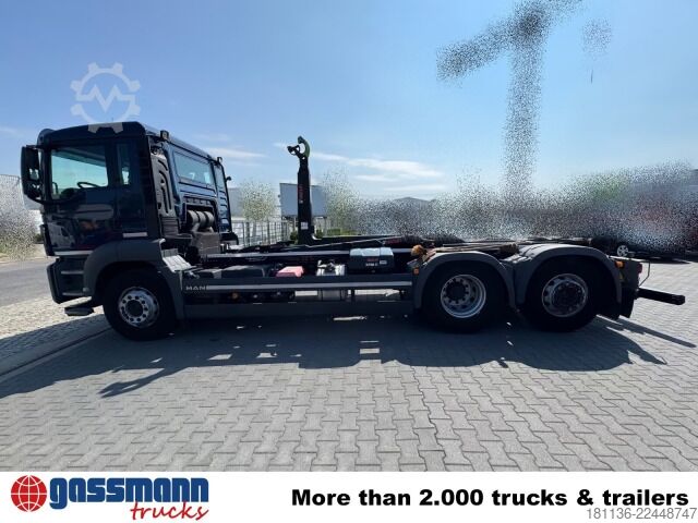 Roll-off tipper truck MAN TGS 26.420 6x2-4 BL Hiab ULT 21-59-M-ITF,