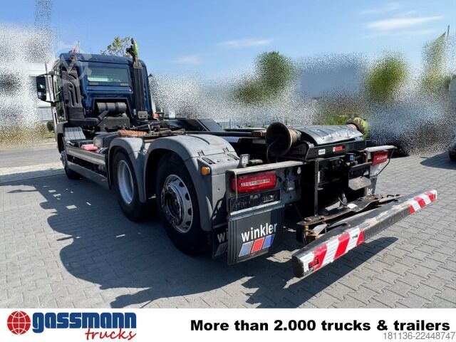 Roll-off tipper truck MAN TGS 26.420 6x2-4 BL Hiab ULT 21-59-M-ITF,