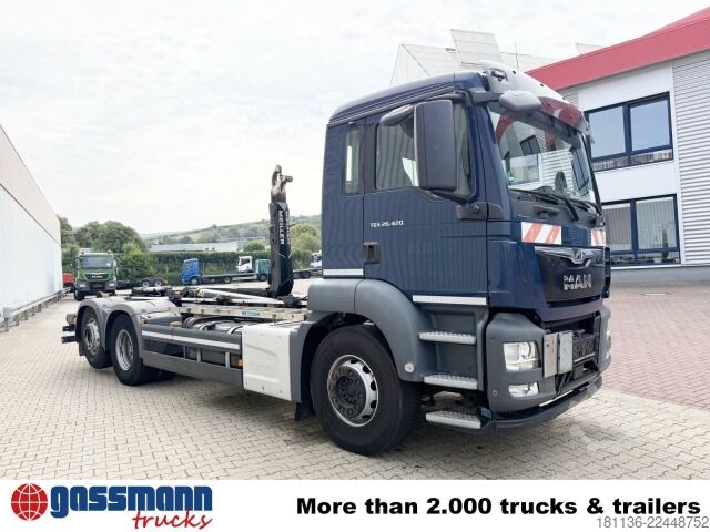 Roll-off tipper truck MAN TGS 26.420 6x2-4 BL Meiller 26.65 Lenk-Liftachse