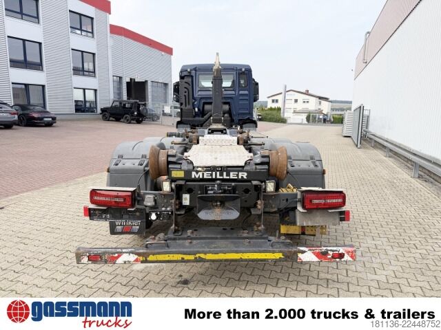 Roll-off tipper truck MAN TGS 26.420 6x2-4 BL Meiller 26.65 Lenk-Liftachse