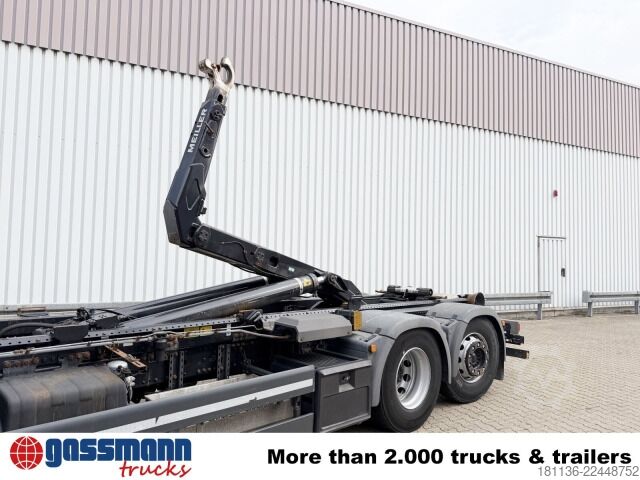Roll-off tipper truck MAN TGS 26.420 6x2-4 BL Meiller 26.65 Lenk-Liftachse