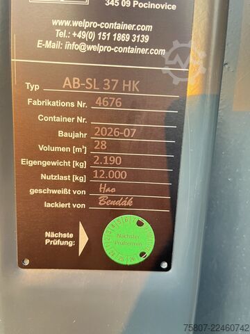 Roll-off container 5 m / 28 cbm NEW  