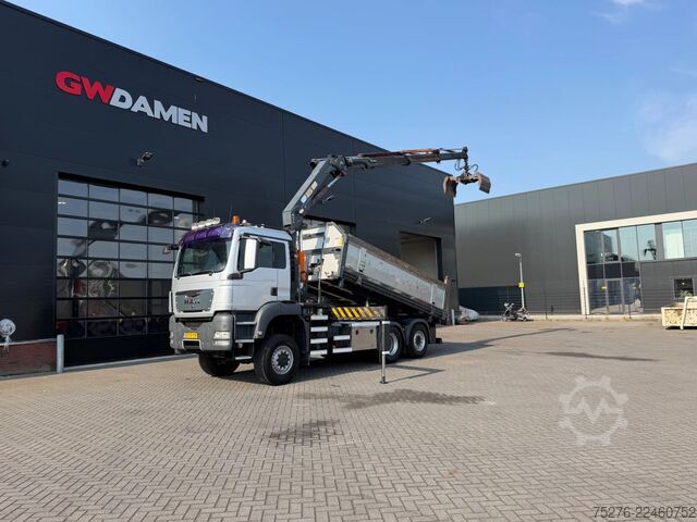 Tipper with crane MAN TGS 28.480 6x4-4 BL Kipper / HMF 2420 K3