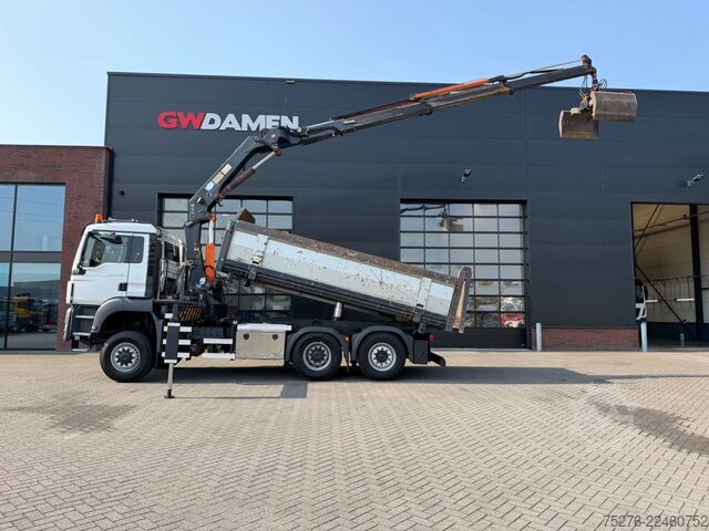 Tipper with crane MAN TGS 28.480 6x4-4 BL Kipper / HMF 2420 K3
