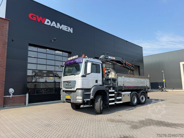 Tipper with crane MAN TGS 28.480 6x4-4 BL Kipper / HMF 2420 K3