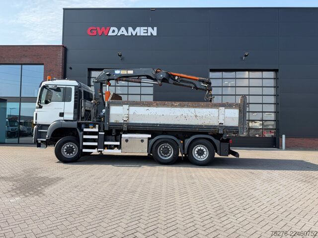 Tipper with crane MAN TGS 28.480 6x4-4 BL Kipper / HMF 2420 K3