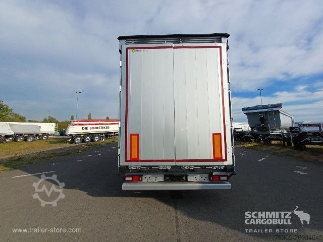 Open semitrailer with tarp Berger Curtainsider Mega