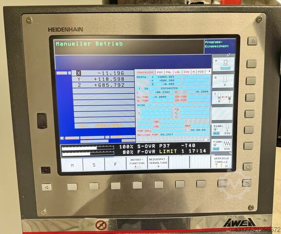 Vertikales CNC Bearbeitungszentrum BAZ AWEA BM-1600 Heidenhain iTNC530 IKZ