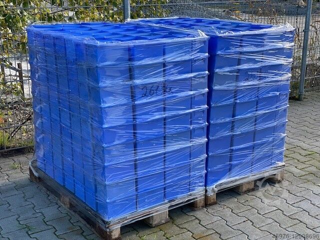 Stacking transport box stacking box crate SSI Schäfer Typ: 14/6-4 /1044 Stück/blau Außenabm.: 210 x 150 x 123 mm (BxTxH)