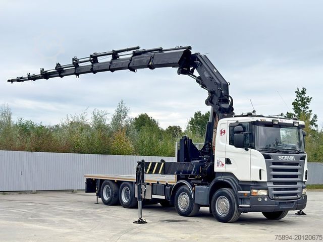 Truck mounted crane SCANIA R 620*PLATFORM 6,45m*HIAB 600 E - 9 + FUNK / 8x4