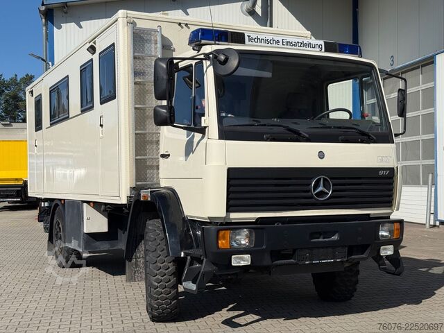 Wohnwagen/Wohnmobil MERCEDES-BENZ MB 917 A 4x4 Allrad Koffer 6m Klima Heizung