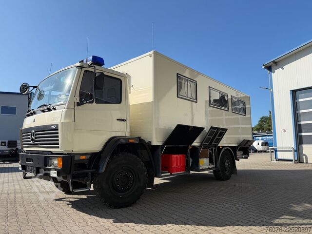 Wohnwagen/Wohnmobil MERCEDES-BENZ MB 917 A 4x4 Allrad Koffer 6m Klima Heizung