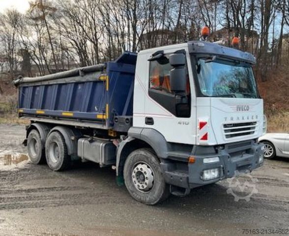 Three-sided tipper truck IVECO TRACKER 260T41 3-Achs Kipper Schalter, Blatt