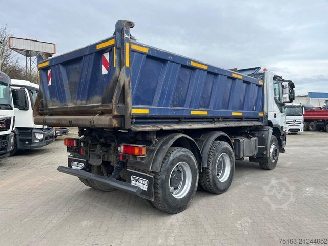 Three-sided tipper truck IVECO TRACKER 260T41 3-Achs Kipper Schalter, Blatt