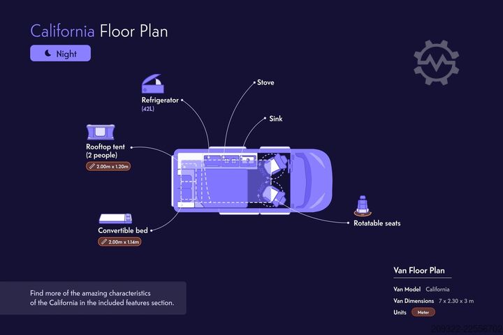 Kastenwagen Wohnmobil / Campervan 2022 Volkswagen California Coast | Automatic | Tetto a Soffietto