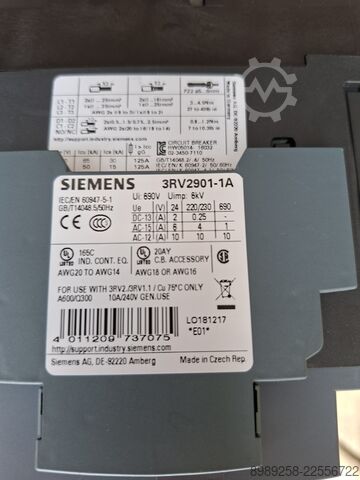 Motorschutzschalter mit Hilfsschalter Siemens 3RV2031-4PA10