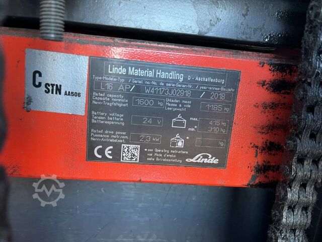 Stand-on stacker Linde L16APi