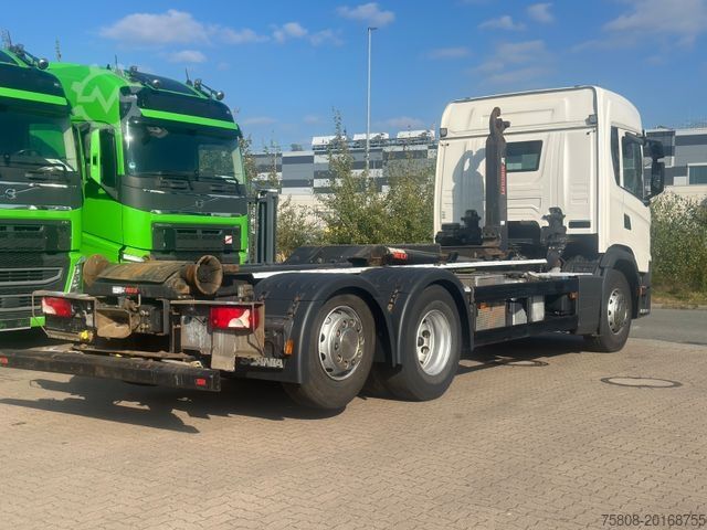 Roll-off tipper truck SCANIA G450 Abroller Hiab ULT21S59 Lift/Lenk AHK Navi