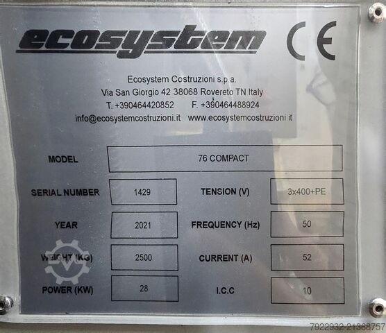 Laminating machine Ekosystem Costruzioni Compact 76