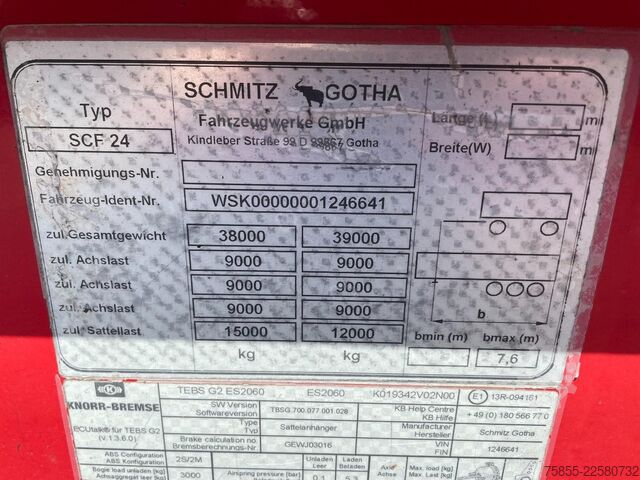 Containertransport Schmitz Gotha SRTC 20 FT Chassis / Tank / ADR / BPW Axles / D...