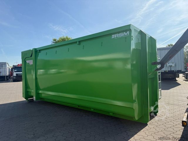 Anhänger-Wechselfahrgestell RSM Abrollcontainer 38m³ mit hydr. Heckklappe