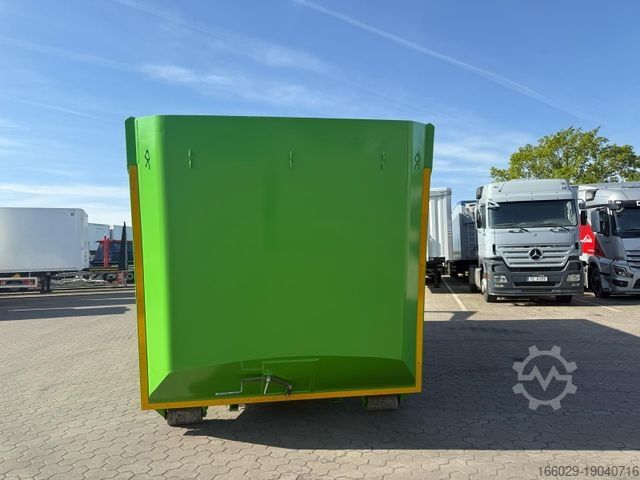Anhänger-Wechselfahrgestell RSM Abrollcontainer 38m³ mit hydr. Heckklappe
