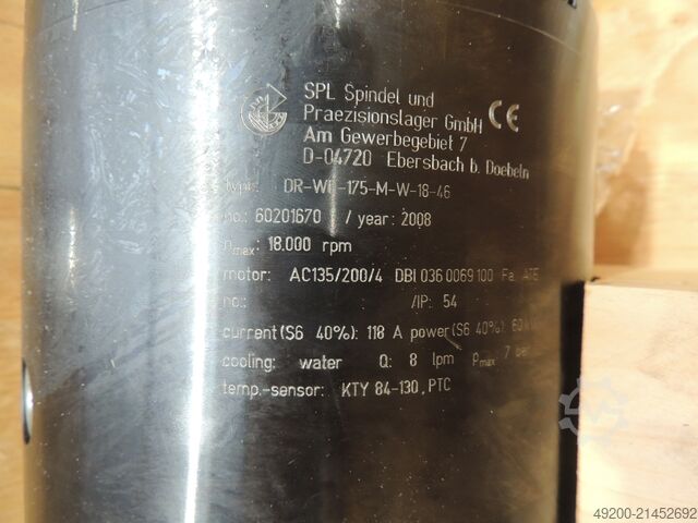 Motor spindle WEISS / SPL HSK-A63 175389A