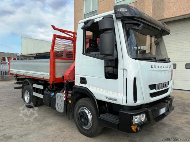 TRUCK WITH CRANE AND TIPPING TRUCK Iveco EUROCARGO ML 100E22
