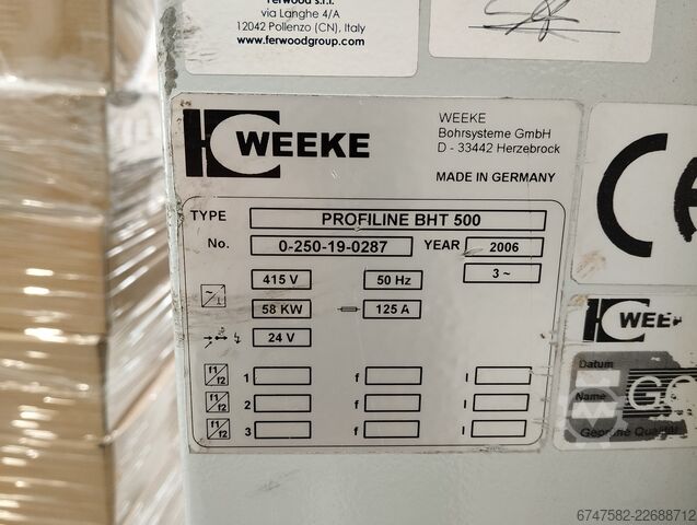 Throughfeed machining center Weeke PROFI BHT 500