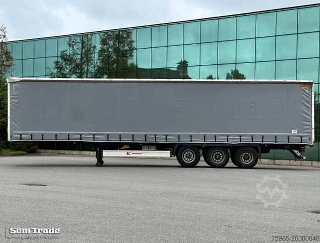 Open semitrailer with tarp KÄSSBOHRER XS VALX AXLES DRUM BRAKES NEW CURTAINS NL-TRAILE