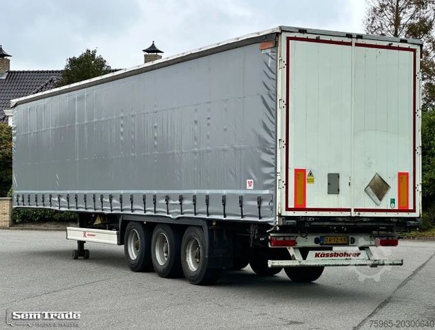 Open semitrailer with tarp KÄSSBOHRER XS VALX AXLES DRUM BRAKES NEW CURTAINS NL-TRAILE