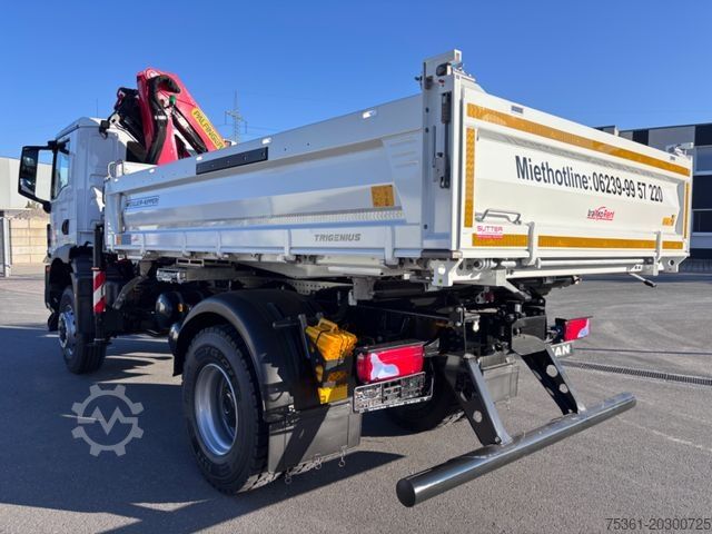 Three-sided tipper truck MAN TGM 18.320 4X4 BB Krankipper Palfinger PK 12.501