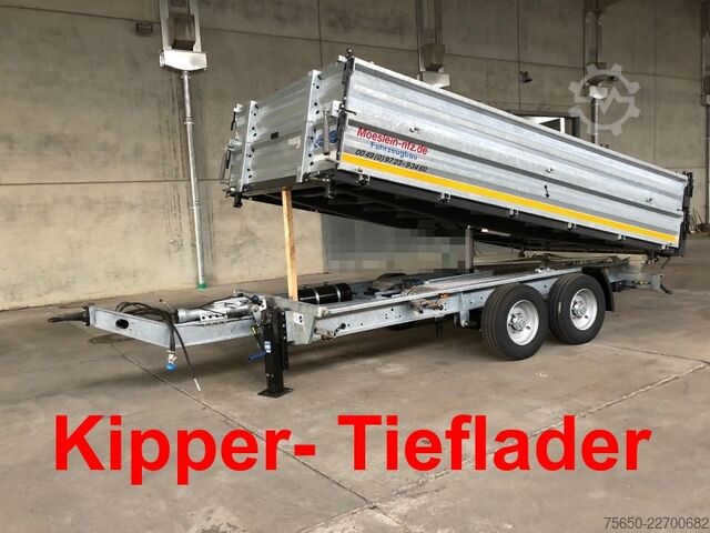 Kippanhänger Möslein TTD11- BA Verzinkt  neuer Tandem 3- Seitenkipper Tiefladermit Bordwand- Aufsatz-- Neufahrzeug --