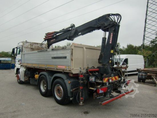 Dreiseitenkipper LKW MAN TGS 26.400 3-SEITENKIPPER, 6X2-2 LENKACHSE HIAB 144ES -3DUO