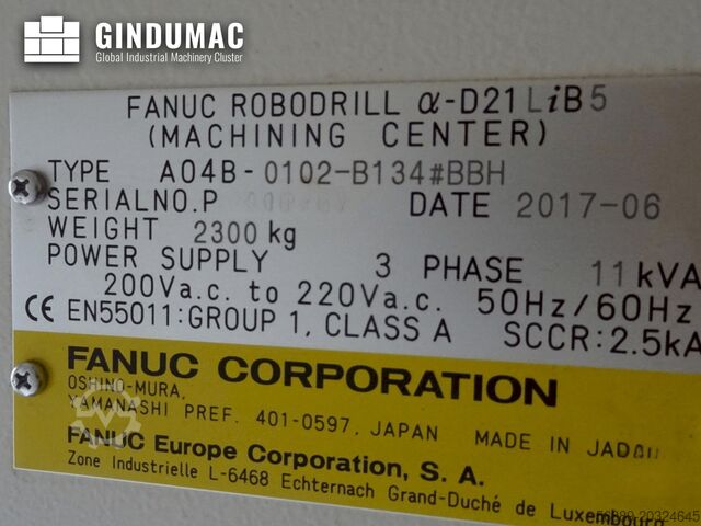 VERTIKALES BEARBEITUNGSZENTRUM FANUC Alfa D21LiB5