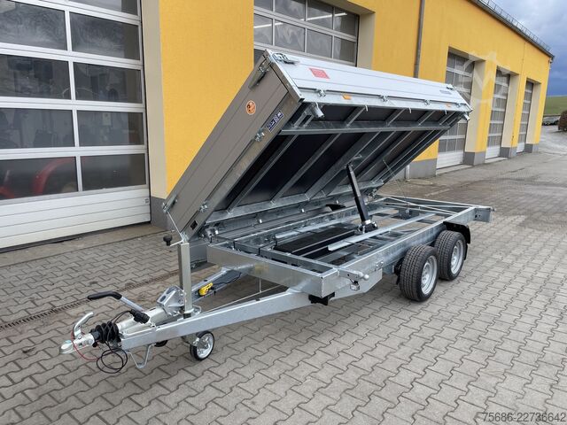 Dreiseitenkipper Anhänger Saris 356cm 184cm 3,5T 3-Seitenkipper Tandem
