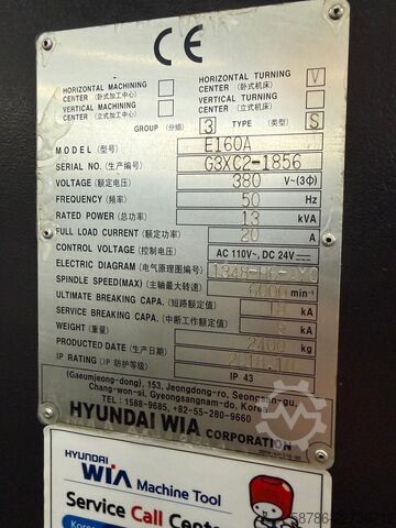 CNC lathe Hyundai Wia E160A