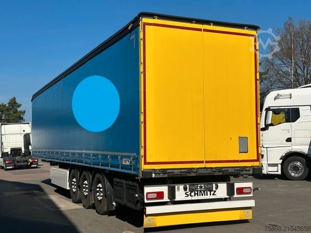 Open semitrailer with tarp SCHMITZ CARGOBULL SCS 24/L-13.62 Edscha Palettenkasten 2xLift Zink