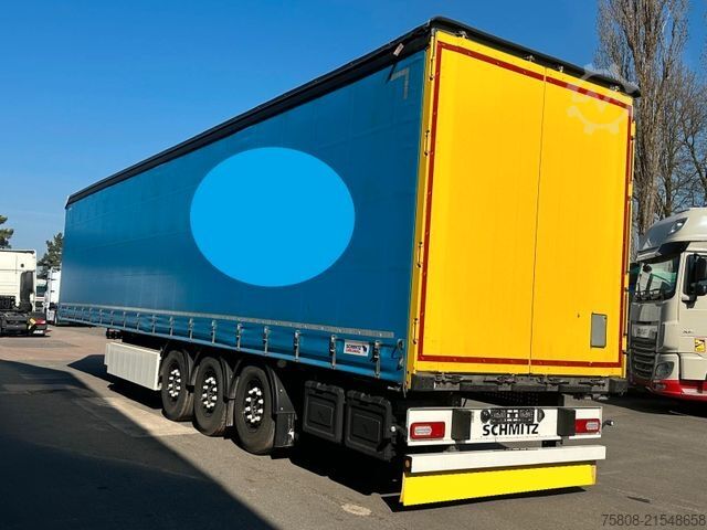 Open semitrailer with tarp SCHMITZ CARGOBULL SCS 24/L-13.62 Edscha Palettenkasten 2xLift Zink