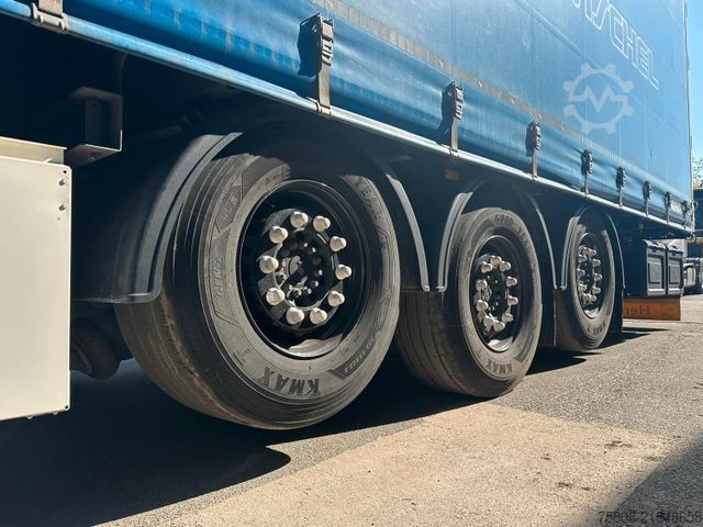 Open semitrailer with tarp SCHMITZ CARGOBULL SCS 24/L-13.62 Edscha Palettenkasten 2xLift Zink