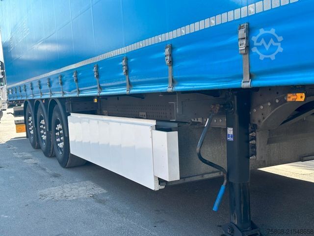 Open semitrailer with tarp SCHMITZ CARGOBULL SCS 24/L-13.62 Edscha Palettenkasten 2xLift Zink
