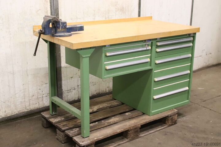 Workbench with vice Garant Perschmann 1500/700/H860 mm