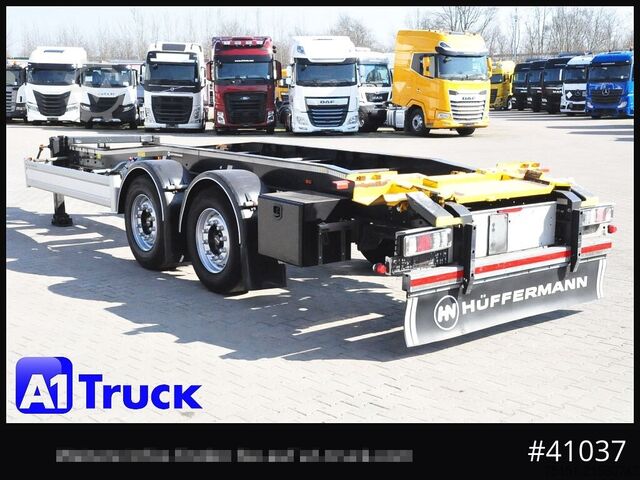 Abrollanhänger HUEFFERMANN HTSA 18.77, Tandem, Schlitten, oben gekuppelt,