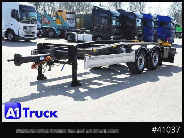 Abrollanhänger HUEFFERMANN HTSA 18.77, Tandem, Schlitten, oben gekuppelt,