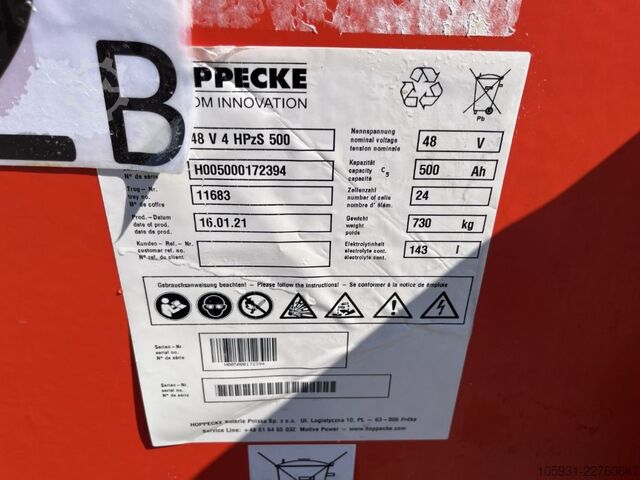 Electric 3-wheel forklift Linde E14-02
