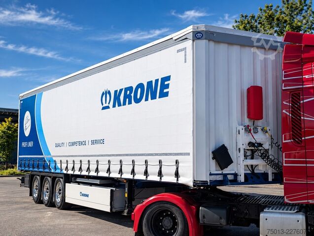 Open semitrailer with tarp KRONE Alleskönner, Steckrungen, LaSi Getränke, MIETEN?