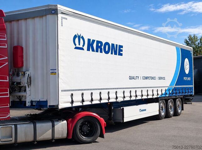 Open semitrailer with tarp KRONE Alleskönner, Steckrungen, LaSi Getränke, MIETEN?
