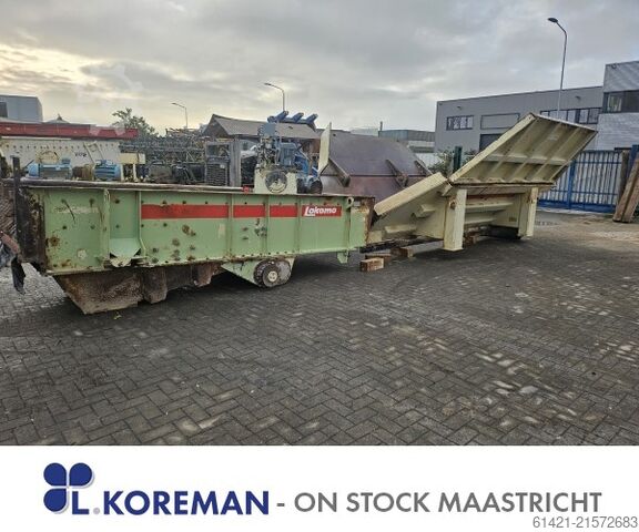Metso/Lokomo Backenbrecher mit Trichter und Schwingrinne Metso Lokomo jaw crusher with hopper and vibrating chute
