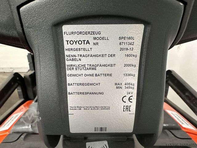 Hochhubwagen Toyota SPE 160 L - TRIPLEX 5,4 m - 1049 Bts. !!!!!!